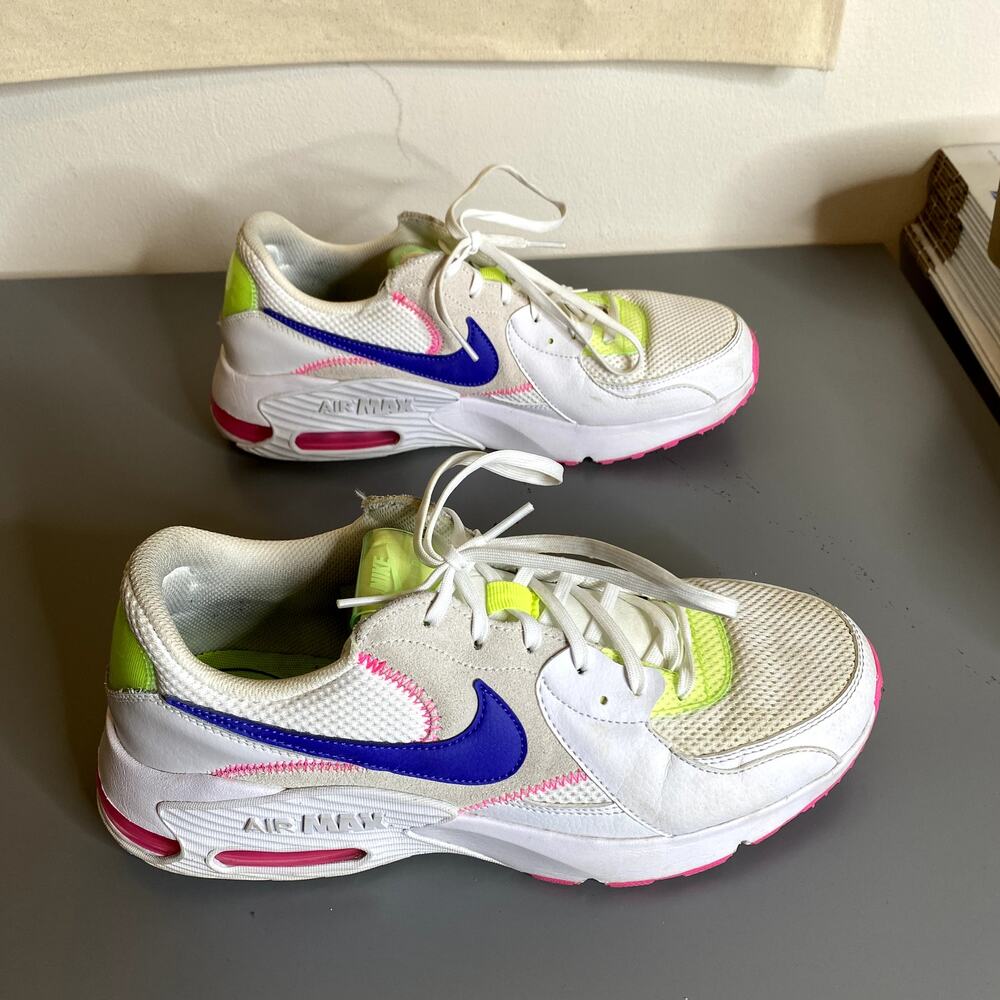 NIKE Air Max Excee Women's White Indigo Pink Volt Sneakers Size 11 - Picture 10 of 10